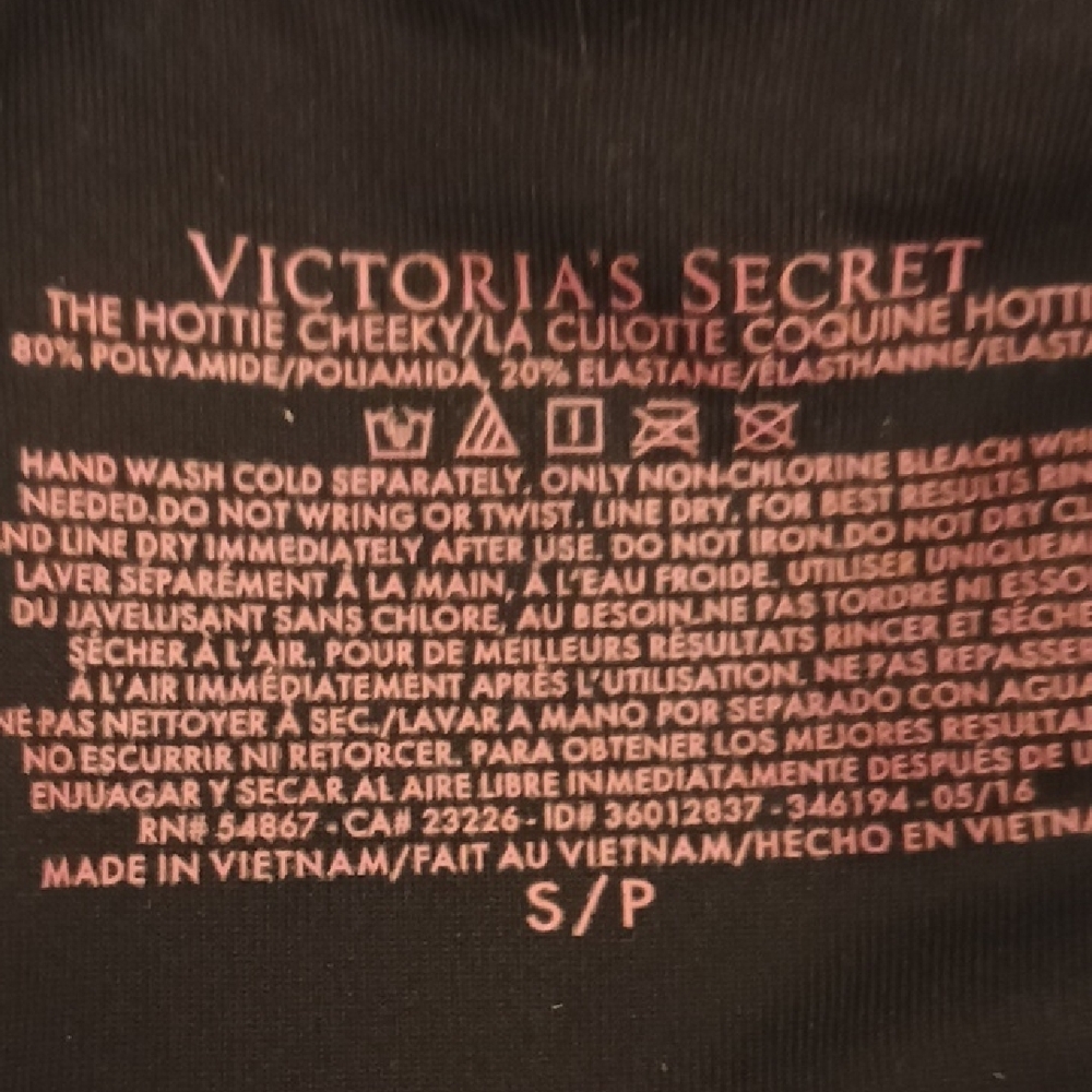 Victoria's Secret Black Bikini Bottom with Gold Accents - Picture 3 of 4